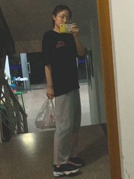 「ADER（アデル）のアイテム」を使った、四喜団子さん（レディース・163cm）の冬コーディネート