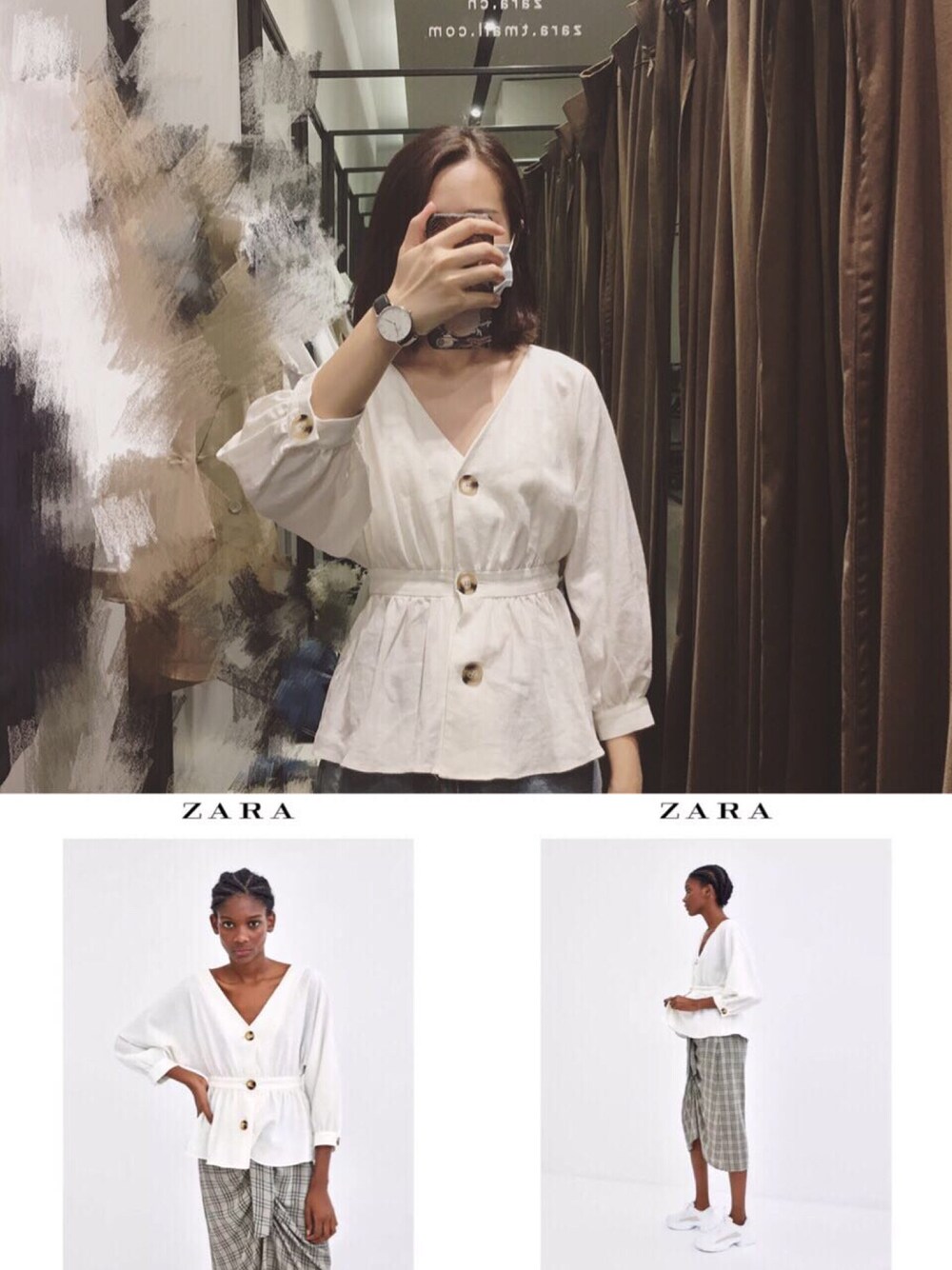 「夏」｜「ZARAのアイテム（Tシャツ/カットソー、ホワイト系）」を使った、穆勒君さん（レディース・175cm）の夏コーディネートの1枚目の写真