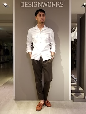 「デザインワークス」｜ナカモトさん（メンズ・177cm）の春コーディネート