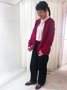 「My Fav. CHILD WOMAN（マイファブチャイルドウーマン）のアイテム（デニムパンツ）」を使った、Dot＆Stripes CHILDWOMANさん（レディース・160cm）の秋コーディネート