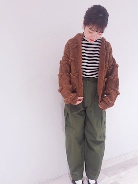 「手編み」｜Dot＆Stripes CHILDWOMANさん（レディース・153cm）の冬コーディネート