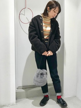 「HARUTA」｜「アイテム（ブルゾン）」を使った、Dot＆Stripes CHILDWOMANさん（レディース・158cm）の冬コーディネート