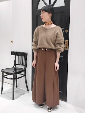 「ラクーンニット」｜Dot＆Stripes CHILDWOMANさん（レディース・150cm）の冬コーディネート