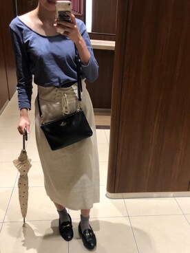 「アイテム（ローファー）」を使った、saneさん（レディース・156cm・10代）の秋コーディネート