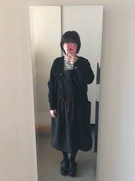 「ハイネックトップス」｜めきちんさん（レディース・150cm）の冬コーディネート