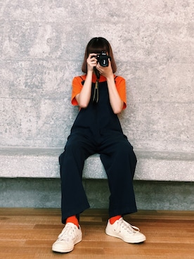 「MONKI（モンキ）のアイテム（オールインワン・サロペット）」を使った、timmy_timmy_さん（レディース・161cm）の秋コーディネート