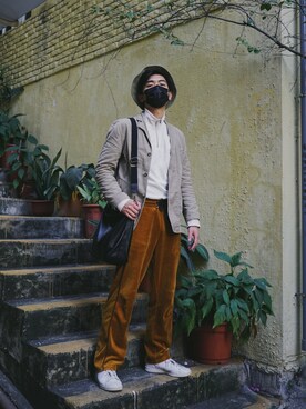 「TOPMAN（トップマン）のアイテム（パンツ）」を使った、wearinmindさん（メンズ・178cm）の冬コーディネート