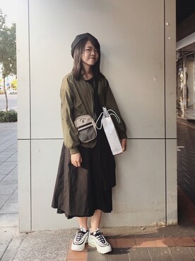 「A ROOM MODELのアイテム」を使った、yenさん（レディース・159cm）の秋コーディネート