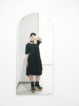 「gomme（ゴム）のアイテム（ワンピース/ドレス）」を使った、753さん（レディース・158cm）の夏コーディネート