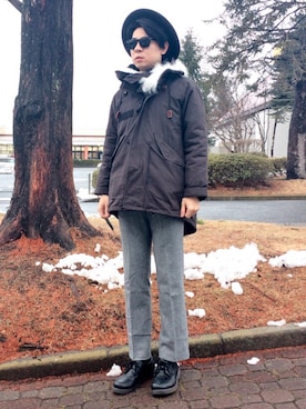 「８(eight)（エイト）のアイテム（その他アウター）」を使った、Keisuke Valentineさん（メンズ・174cm）の冬コーディネート