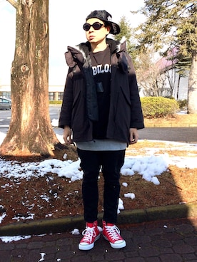 「８(eight)（エイト）のアイテム（その他アウター）」を使った、Keisuke Valentineさん（メンズ・174cm）の冬コーディネート