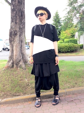 「WEGO（ウィゴー）のアイテム（ハット）」を使った、Keisuke Valentineさん（メンズ・174cm）の夏コーディネート