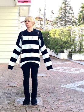 「SPINNS（スピンズ）のアイテム（バックパック/リュック）」を使った、Keisuke Valentineさん（メンズ・174cm）の秋コーディネート