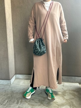 「MARNI（マルニ）のアイテム（シューズ）」を使った、たむらヘプバーンさん（レディース・168cm）の冬コーディネート