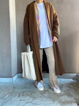 たむらヘプバーンさん（レディース・168cm）の冬コーディネート