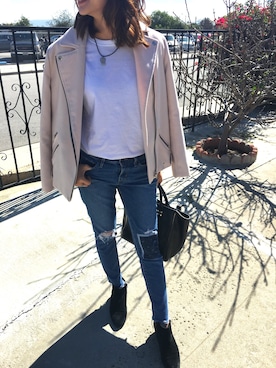 「ALDO（アルド）のアイテム（ブーティ）」を使った、Cathy_Haさん（レディース・165cm）の冬コーディネート