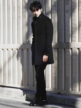「MK MICHEL KLEIN HOMME （エムケーミッシェルクランオム）のアイテム（その他アウター）」を使った、MK MICHEL KLEIN hommeさん（メンズ・185cm）の冬コーディネート
