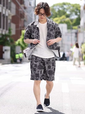 「MK MICHEL KLEIN HOMME （エムケーミッシェルクランオム）のアイテム」を使った、MK MICHEL KLEIN hommeさん（メンズ・175cm）の夏コーディネート