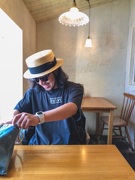 「YSTRDY's TMRRW（イエスタデイズトゥモロー）のアイテム（バッグ）」を使った、ゆ⃙ゆ⃙ゆ⃙ゆ⃙ゆ⃙さん（メンズ・173cm）の夏コーディネート