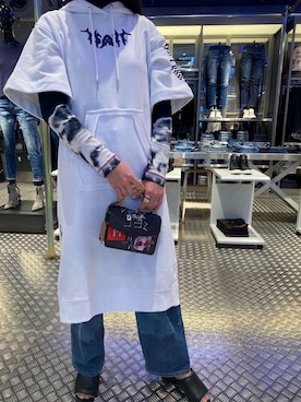 「DIESEL OSAKA」｜「アイテム（ワンピース/ドレス）」を使った、チョリさん（レディース・163cm）の冬コーディネート