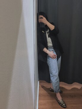 「simple」｜「アイテム（その他アウター）」を使った、JJさん（レディース・160cm）の春コーディネート