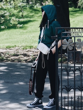 「summer」｜「アイテム（ナイロンジャケット）」を使った、JJさん（レディース・160cm）の春コーディネート