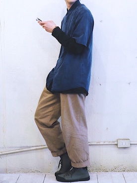 「rag & bone（ラグアンドボーン）のアイテム（シューズ）」を使った、ほりほりさん（メンズ・184cm）の春コーディネート