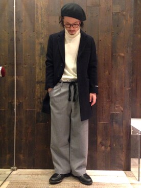 「HARE（ハレ）のアイテム（ハンチング/ベレー帽）」を使った、t__munaさん（メンズ・170cm）の冬コーディネート