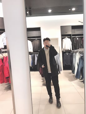 「Guess（ゲス）のアイテム（ダッフルコート）」を使った、桜さん（メンズ・176cm）の秋コーディネート