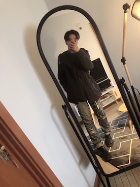 「ZARA（ザラ）のアイテム（モッズコート）」を使った、桜さん（メンズ・176cm）の春コーディネート