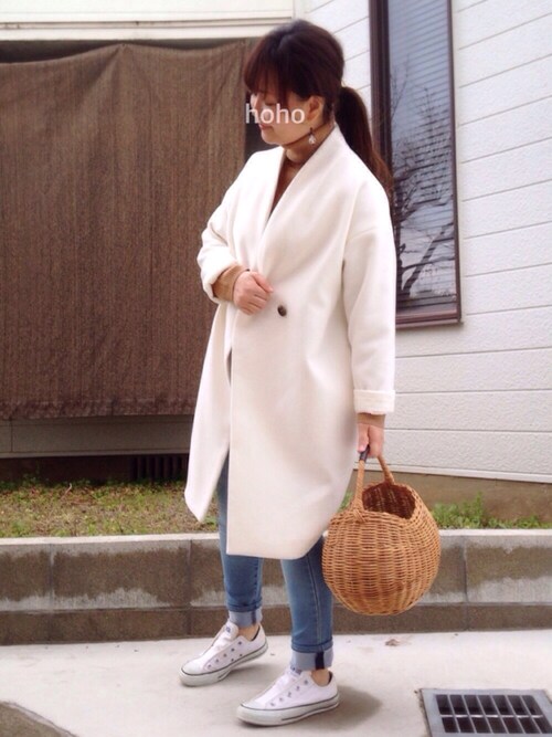 Hoho𓆸 Azul By Moussyのチェスターコートを使ったコーディネート Wear