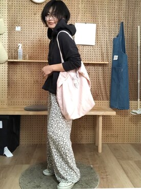 「アイテム（福袋/福箱、グリーン系）」を使った、hoho𓆸さん（レディース・155cm）の春コーディネート