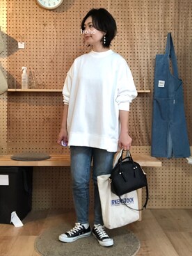「平成最後のWEARISTAセンバツ」｜「アイテム（福袋/福箱）」を使った、hoho𓆸さん（レディース・154cm）の春コーディネート