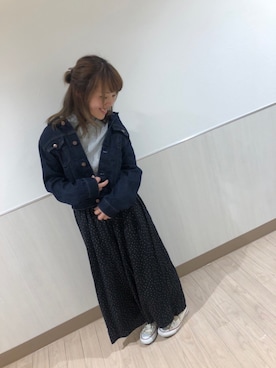「スカーチョ」｜「アイテム（その他アウター）」を使った、なぽんさん（レディース・150cm）の秋コーディネート