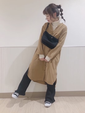 「着まわし」｜なぽんさん（レディース・151cm）の冬コーディネート