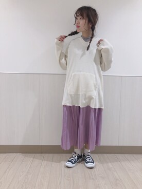 「スタッフコーデ」｜「アイテム（チュニック）」を使った、なぽんさん（レディース・151cm）の冬コーディネート