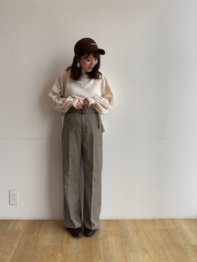 「NEW BALANCE（ニューバランス）のアイテム（帽子）」を使った、なぽんさん（レディース・150cm）の秋コーディネート