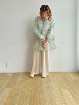 「E hyphen world gallery（イーハイフンワールドギャラリー）のアイテム（ワンピース）」を使った、なぽんさん（レディース・150cm）の春コーディネート