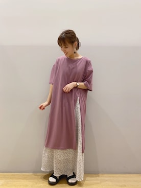 「Teva×靴下」｜なぽんさん（レディース・150cm）の夏コーディネート