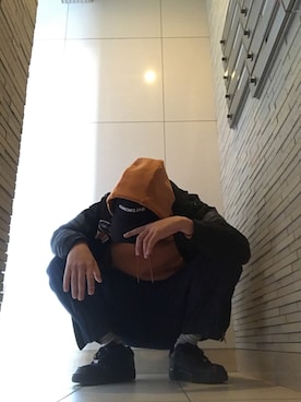 「アイテム（ブルゾン）」を使った、ながはらさん（メンズ・173cm・30代）の冬コーディネート