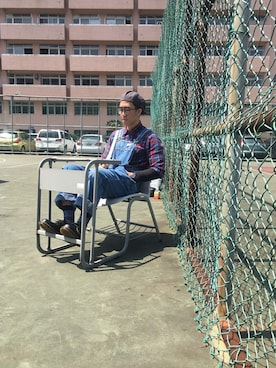 「METALIZE（メタライズ）のアイテム」を使った、Michael Hsuさん（メンズ・170cm）の春コーディネート