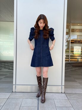 「ミニワンピ」｜freesnatsukiさん（レディース・167cm）の春コーディネート