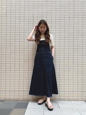 「FREE'S MART（フリーズマート）のアイテム（ジャンパースカート）」を使った、freesnatsukiさん（レディース・167cm）の夏コーディネート