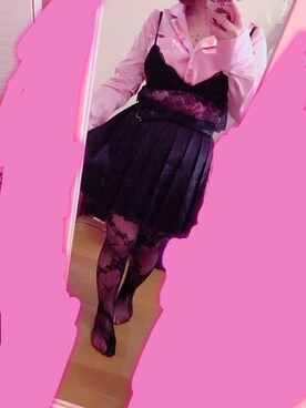 「onespo（ワンスポ）のアイテム（Skirt、ブラック系）」を使った、ゆさん（レディース・143cm）の春コーディネート