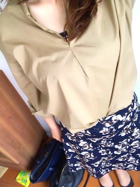 「襟抜きシャツ」｜Ayn_1D*さん（レディース・164cm）の夏コーディネート