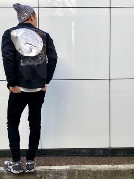 「URBAN SUN」｜「アイテム（スタジャン）」を使った、giseさん（メンズ・170cm）の秋コーディネート