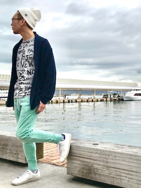 「BLUEY（ブルーイ）のアイテム」を使った、giseさん（メンズ・170cm）の冬コーディネート