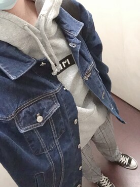 「MILKFED.」｜「アイテム（デニムジャケット）」を使った、nさん（レディース・167cm）の秋コーディネート