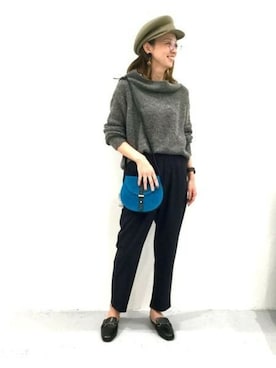 「LAKOLE（ラコレ）のアイテム（キャスケット）」を使った、LAKOLE WOMENSさん（レディース・160cm）の秋コーディネート