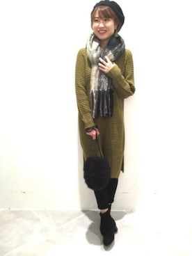 「LAKOLE（ラコレ）のアイテム（ハンチング/ベレー帽）」を使った、LAKOLE WOMENSさん（レディース・167cm）の秋コーディネート
